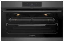 90cm pyrolytic multi-function 17 oven with AirFry, dark stainless steel